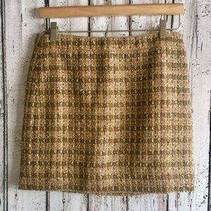 J Crew Tinsel Holiday Mini Skirt Size 2